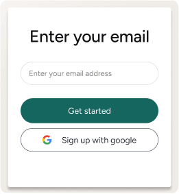 Register quickly
with you email