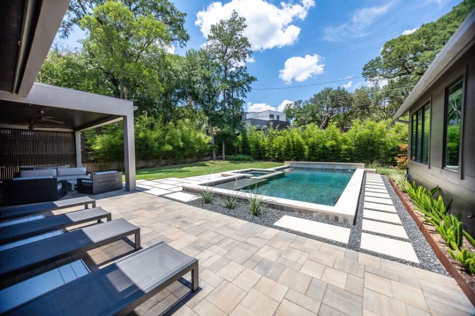 Beautiful pool inside a vacation rental in Austin, Texas