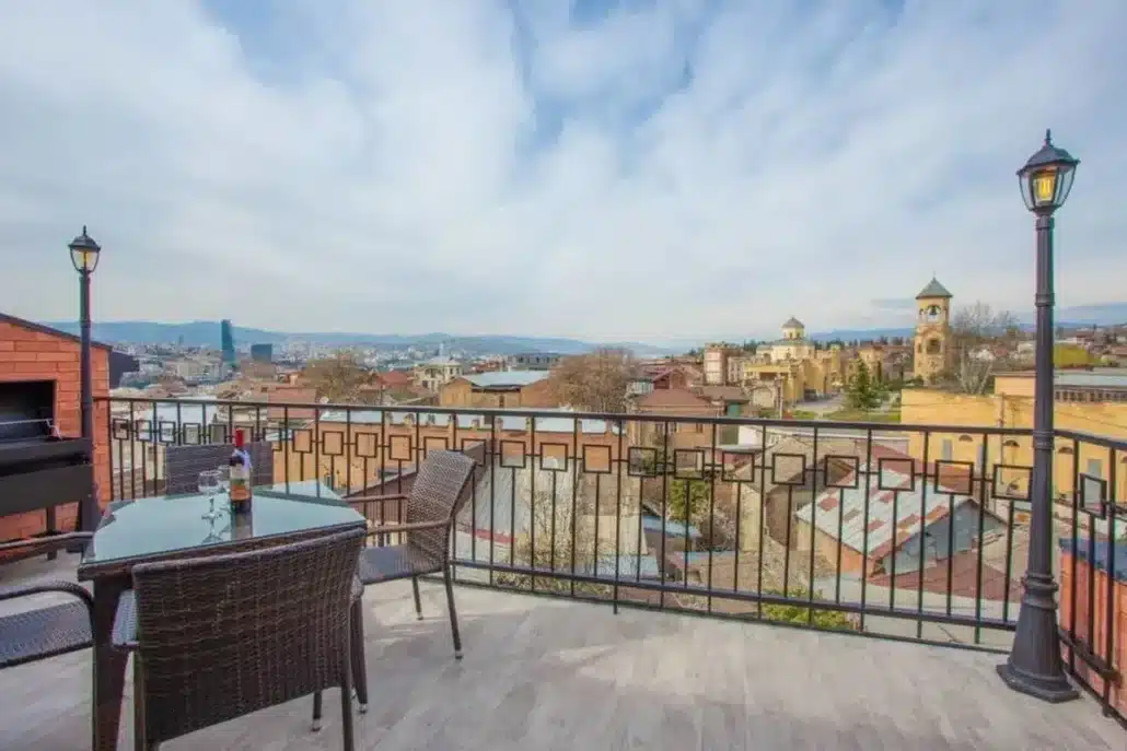 Rooftop view of a city in Georgia